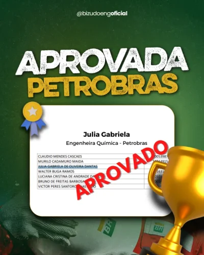 Júlia Gabriela · Aprovada Petrobras